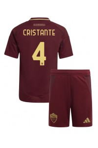 Fotbalové Dres AS Roma Bryan Cristante #4 Dětské Domácí Oblečení 2024-25 Krátký Rukáv (+ trenýrky)